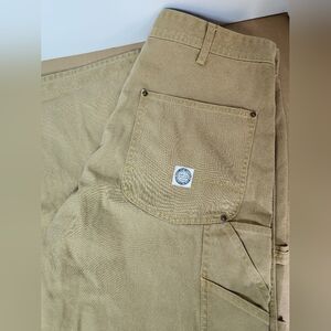 VTG Polo Jeans Company Ralph Lauren Mens 34x32 Tan Double Knee Carpenter Pants